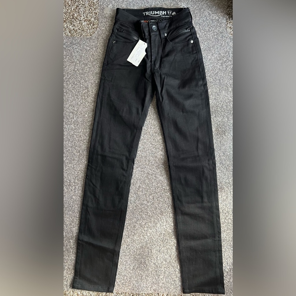 Triumph Motorcycle gear Skinny Riding Jean Black Women’s 24 NWT